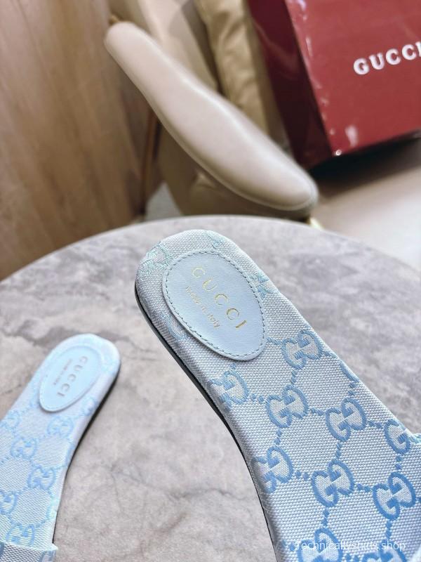 Gucci 2025/SS Leather Mule Sandals with Light Gold Horsebit Detail - LY00280