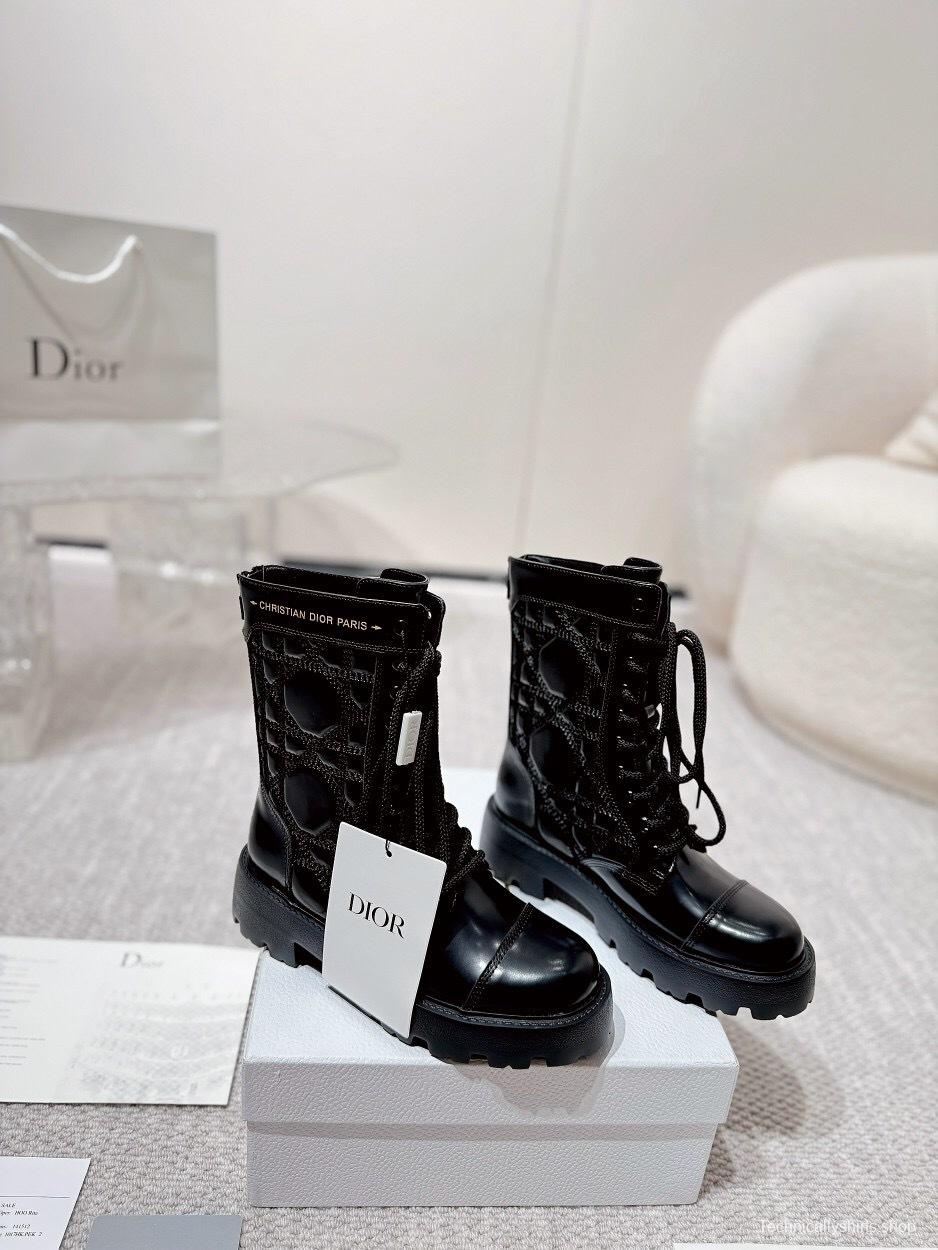 DIOR CHRONO Embroidered Motorcycle Ankle Boots - LY00400