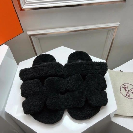 H Love Second Uncle Shoes Fur Slippers - LY00270