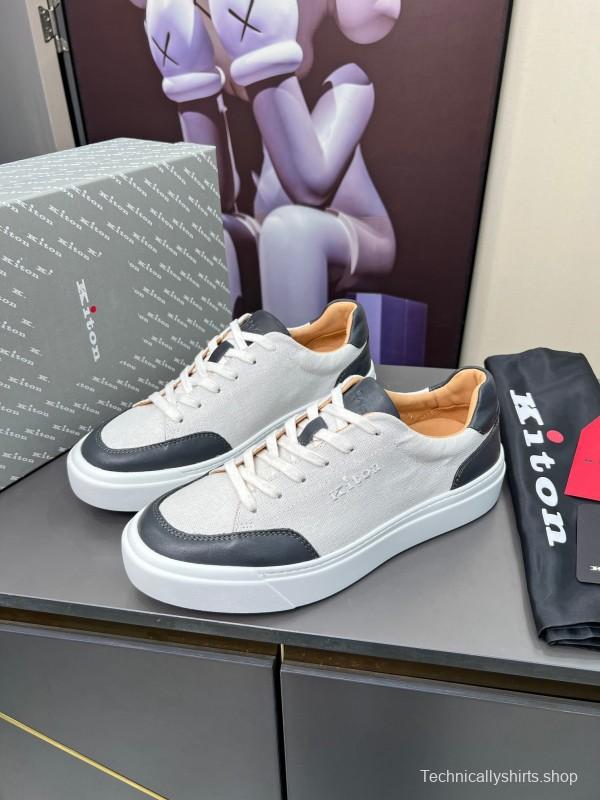 Kiton Spring Summer 2025 Lace-Up Old Money Casual Men's Shoes - KFY00320