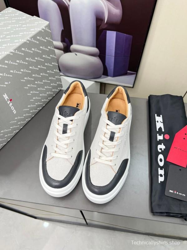 Kiton Spring Summer 2025 Lace-Up Old Money Casual Men's Shoes - KFY00320