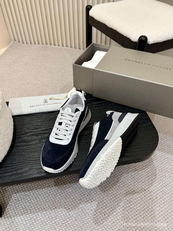 Brunello Cucinelli Casual Sneakers with Textured Calfskin and Seasonal Colors - KFY00320