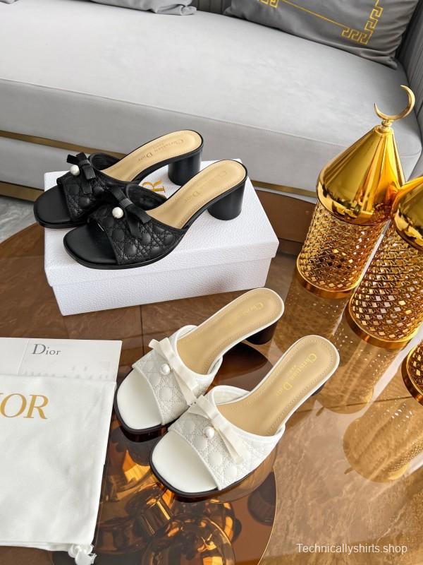 Dior Dway High Heel Sandals with Embroidered Logo - LY00270