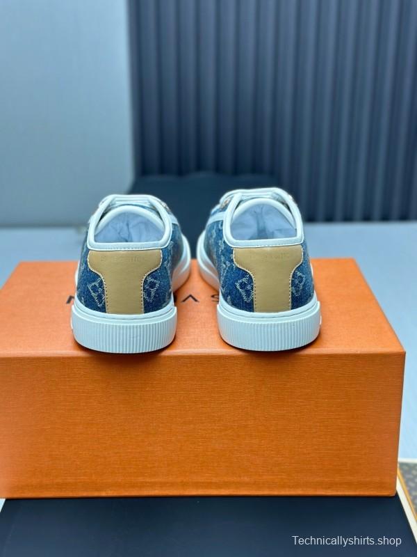 Louis Vuitton Time Out Series Animal Print Casual White Sneakers - AS00260