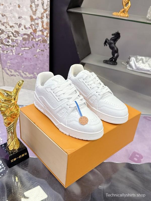 Louis Vuitton LV Trainer Maxi Sneakers Series with Ostrich Pattern - AS00400