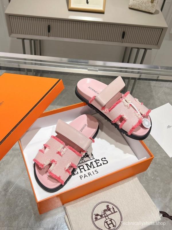 H Sandals 2025SS Latest Official Weaving Tassel Slides - LY00270