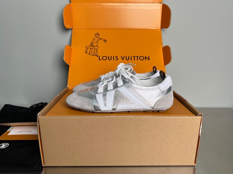 Lv Sneakerina 2025 SS Ballet Round Toe Lace-Up Low Top Lifestyle Casual Shoes - YC