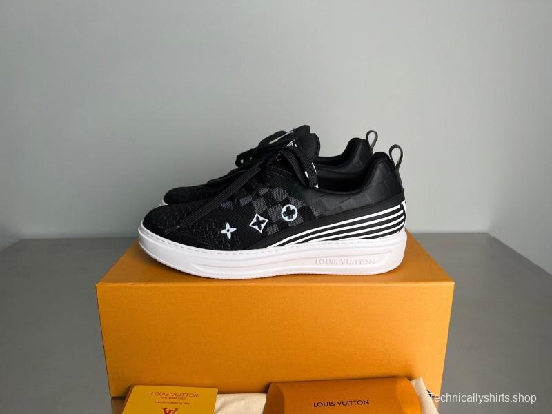 Louis Vuitton Beverly Hills Monogram Knit Sneakers with Imported IP Foam Sole - YC