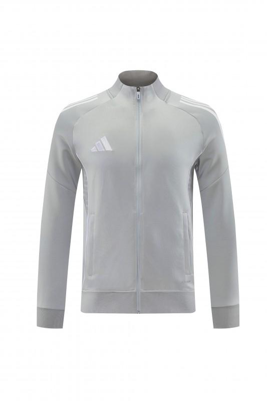 2025 Adidas Grey Full Zipper Jacket+Long Pants