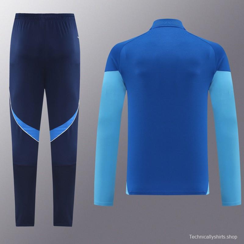 25/26  Adidas Royal Blue/Sky Blue Full zipper Jacket Tracksuit+ long pants