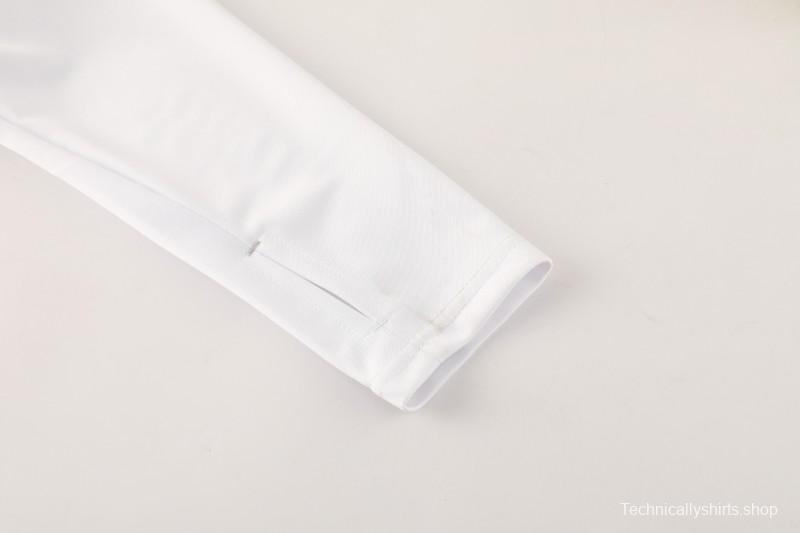 25/26  Adidas White Full zipper Jacket Tracksuit+ long pants