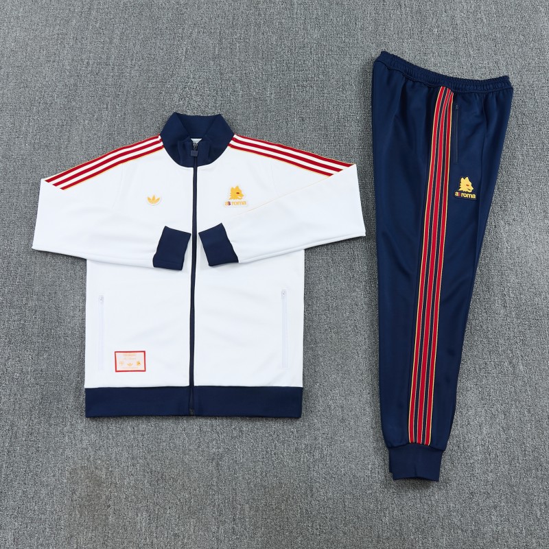 25/26 Roma White Full Zipper Jacket + Long Pants