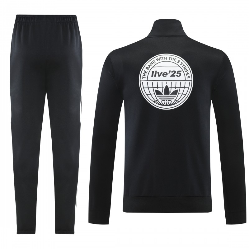 2026 Adidas Black Full Zipper Jacket + Long Pants