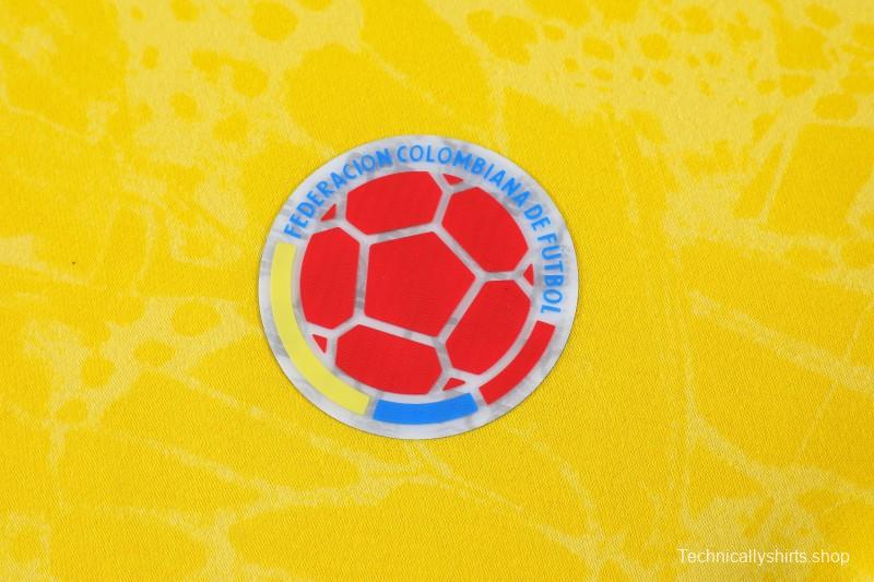 25/26 Colombia Yellow Embroidered Logo Hoodie