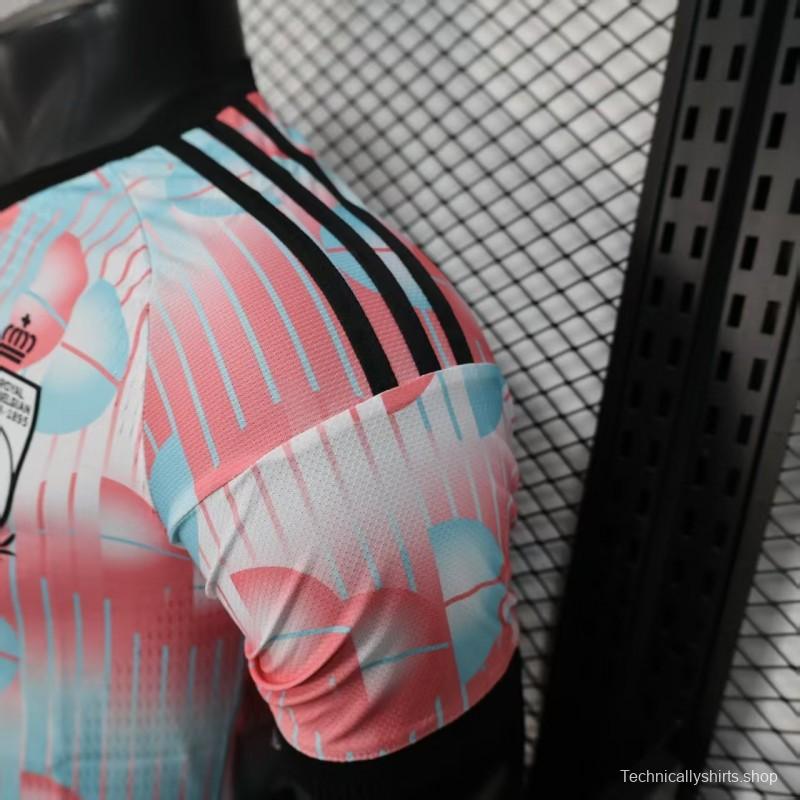 2026 Player Version Belgium Away White Pink Jersey