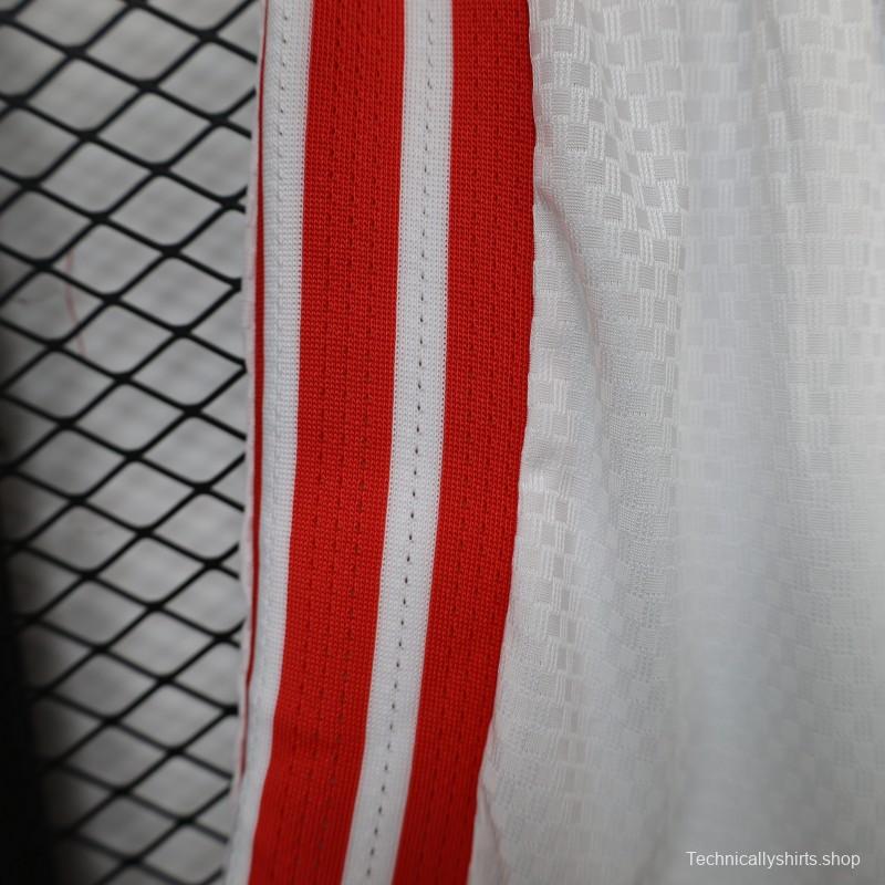 2026 Player Version Colombia White with Red Side Stripes Shorts