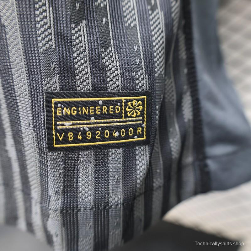 Player Version PSG 25/26 Paris Saint-Germain Black with Grey  Long Sleeve Jersey