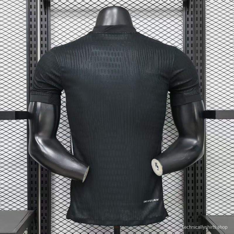 Player Version 26/27 Vasco da Gama Home Black with White Diagonal Sash Jersey