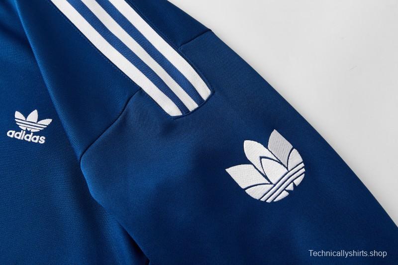 2026  Adidas Royal Blue Full Zipper Jacket + Long Pants