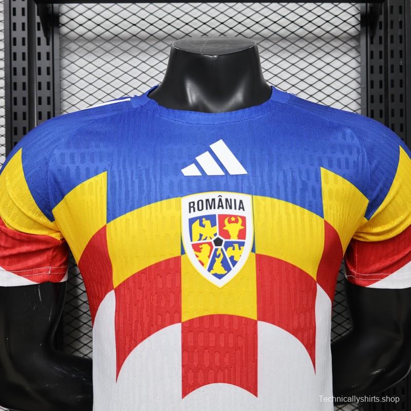 Player Version 2026 Romania Special Edition White with Blue Yellow Red Jersey
