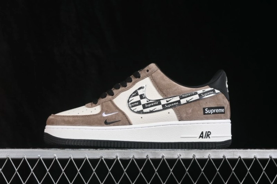 Nike Air Force 1 '07 Low Collaboration Skateboarding Shoes with Full-Length Air Cushion - WY0655-101