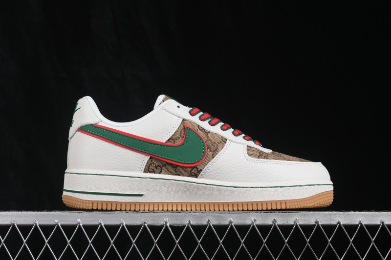 Nike Air Force 1 '07 Low x Collaboration Retro Basketball Sneakers with Full-Length Air Cushion - NH0601-600
