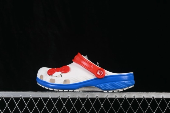 Crocs Hello Kitty Classic Clog EVA Casual Comfort Clog White Red Blue