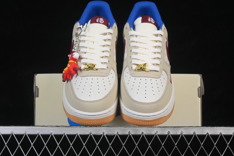 Nike Air Force 1 '07 Low Year of the Horse Limited Edition Cloud White Sneakers with Premium Leather and Classic Silhouette - NH0601-519
