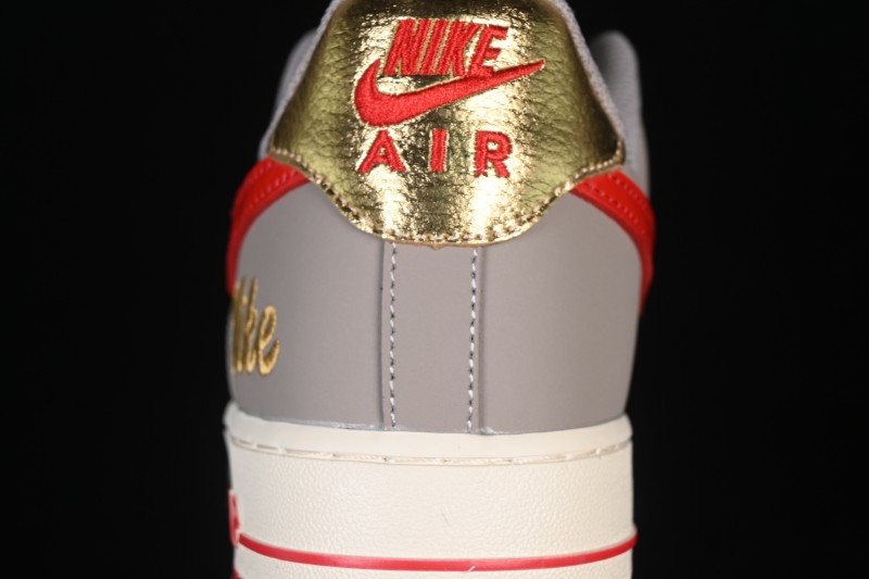 Nike Air Force 1 '07 Low Casual Sneakers with Tumbled Leather Upper and Cushioned Sole - NH0601-527