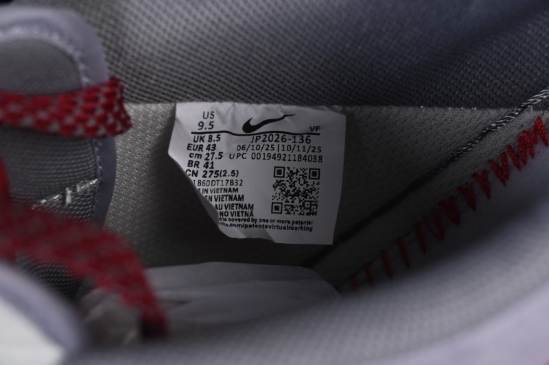 Nike Air Force 1 '07 Low Year of the Horse Limited Edition Grey Red Two-Tone Casual Sneakers - JP2026-136