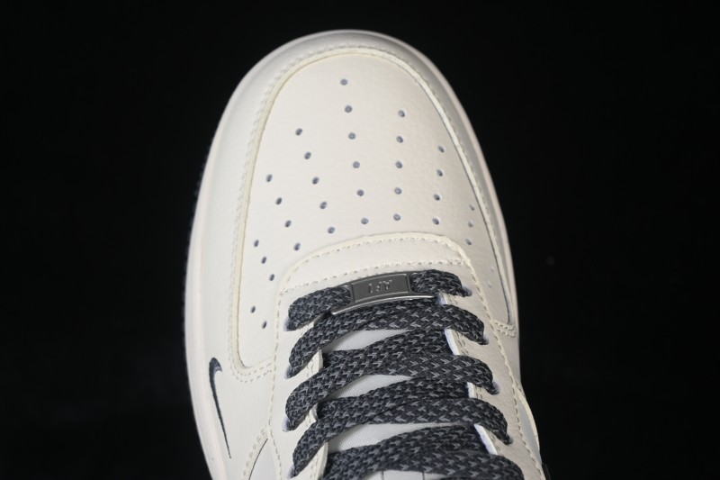 Nike Air Force 1 '07 Low Retro Basketball Shoes with Classic White and Dark Grey Colorway - SM6668-119