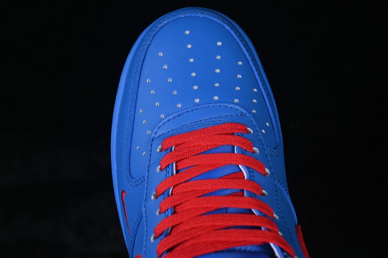 Nike Air Force 1 '07 Low Year of the Horse Limited Edition Casual Sneakers with Blue Flame and Red Accents - DF0188-128