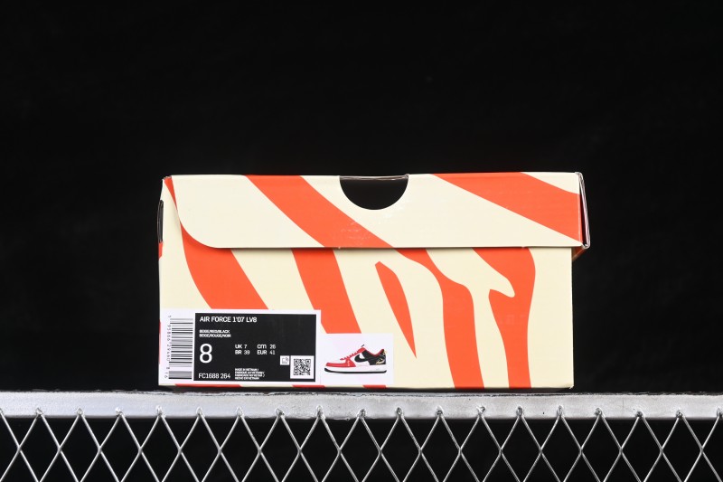 Nike Air Force 1 '07 Low Red and Black Auspicious Blessing Casual Skateboarding Shoes - FC1688-264