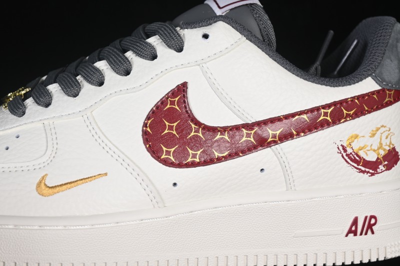Nike Air Force 1 '07 Low Chinese New Year Edition Running Shoes with Premium Leather and Gold Accents - NH0601-507