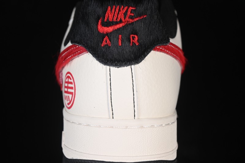 Nike Air Force 1 '07 Low Year of the Horse White Red Horsehair Casual Sneakers - QW5288-126