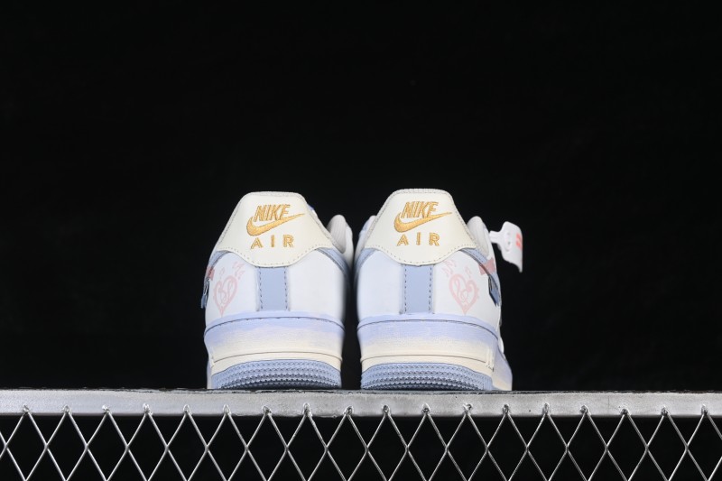 Nike Air Force 1 '07 Low Spring Field Hand-Drawn Casual Sneakers with Gradient Leather and Embroidery Details - DB3301-171