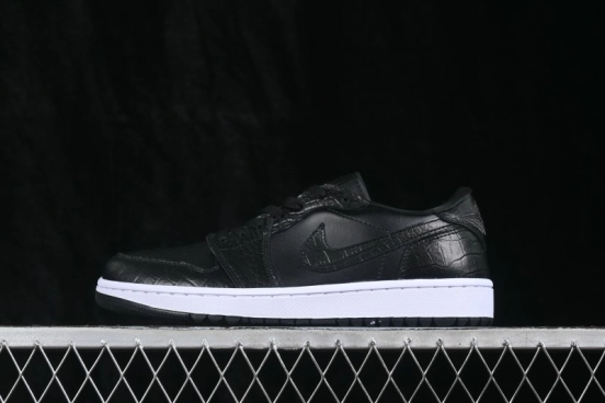 Nike Air Jordan 1 Low Retro Basketball Shoes with Cracked Leather Design - DD9315-003