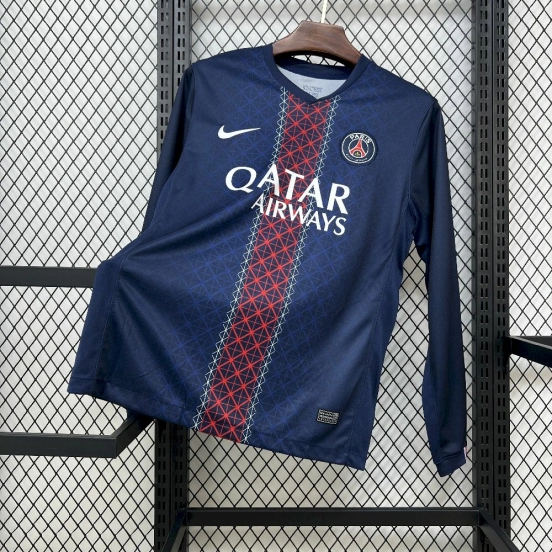 2025/26 Mens Paris Saint-Germain Home Long Sleeve Jersey