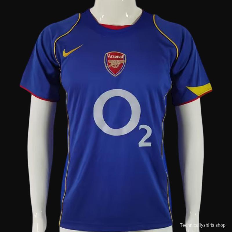 Retro 04/05 Arsenal Away Blue Jersey