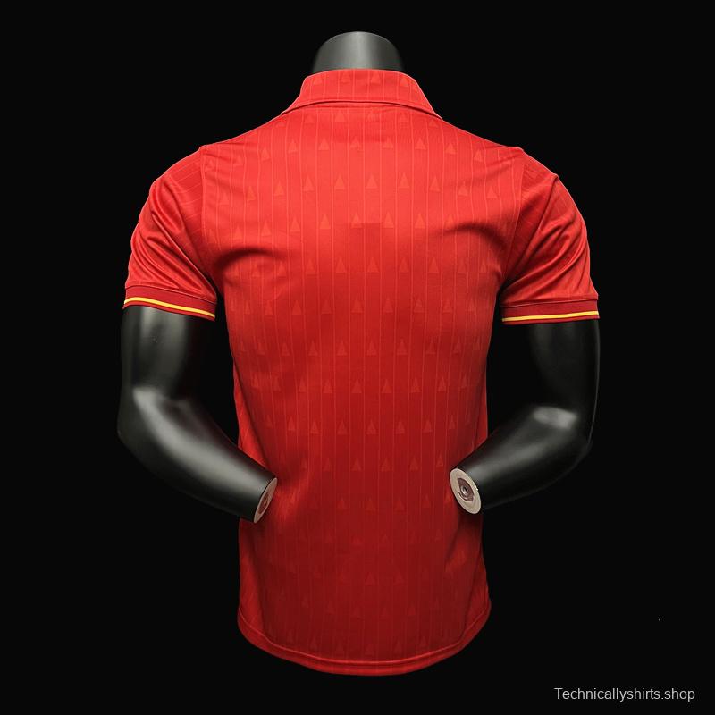 Retro 1988-91 Spain Home  Jersey