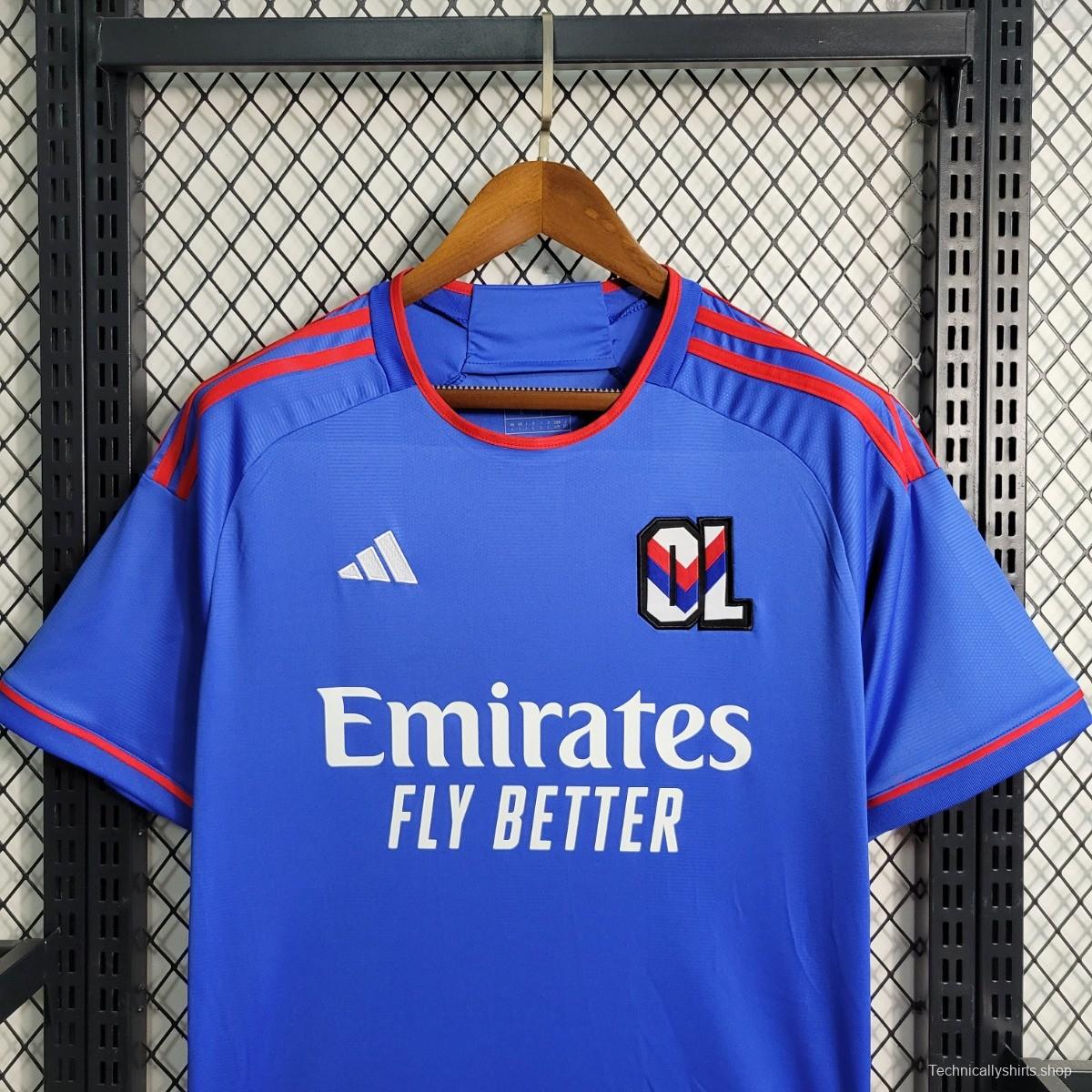 23/24 Olympique Lyonnais Away Blue Jersey