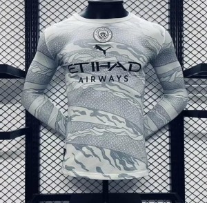 Player Version 24/25 Manchester City Puma Year of the Dragon White Long Sleeve Jersey