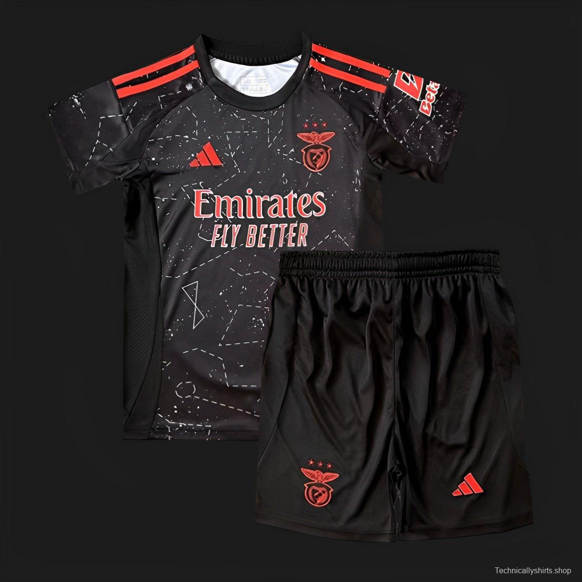 24/25 Kids Benfica Away Black Jersey