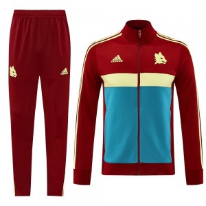 24/25 Roma Red Blue Full Zipper Tracksuit + Long Pants