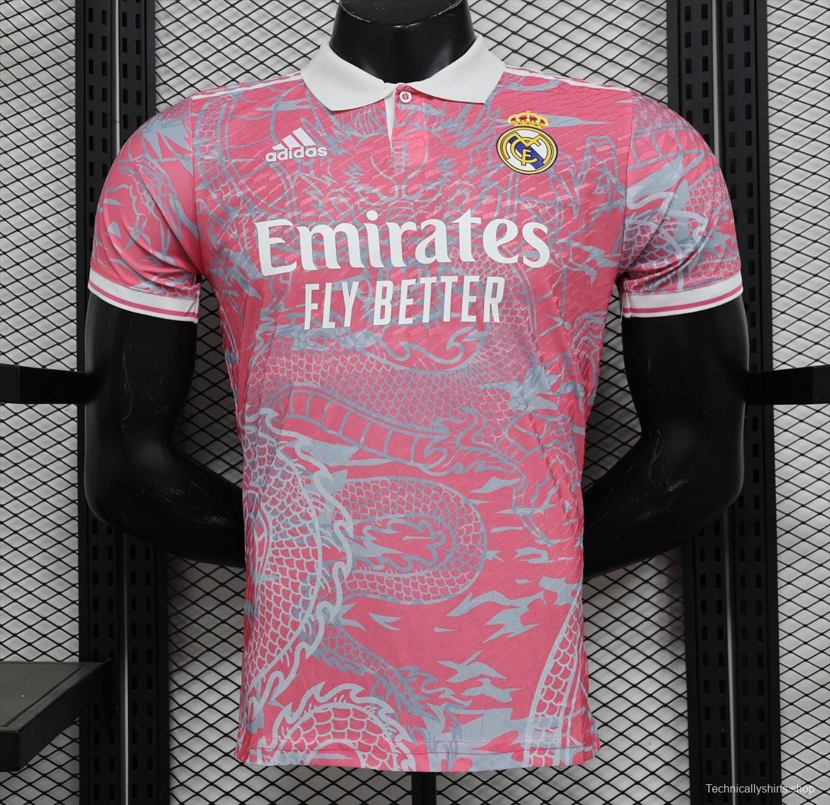 Player Version 24/25 Real Madrid Pink Dragon Special Jersey