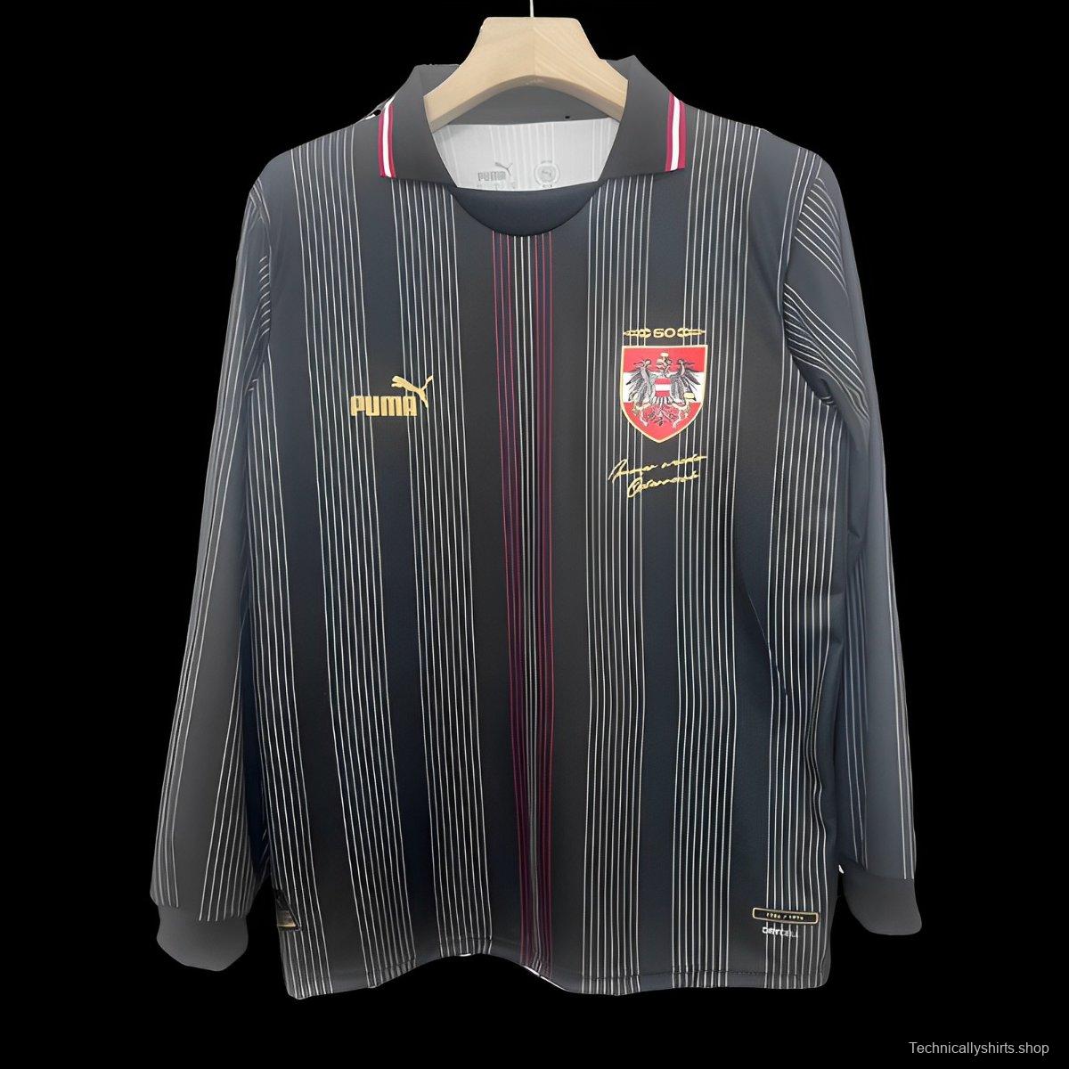 2024 Austria 50Th Anniversary Black Long Sleeve Jersey