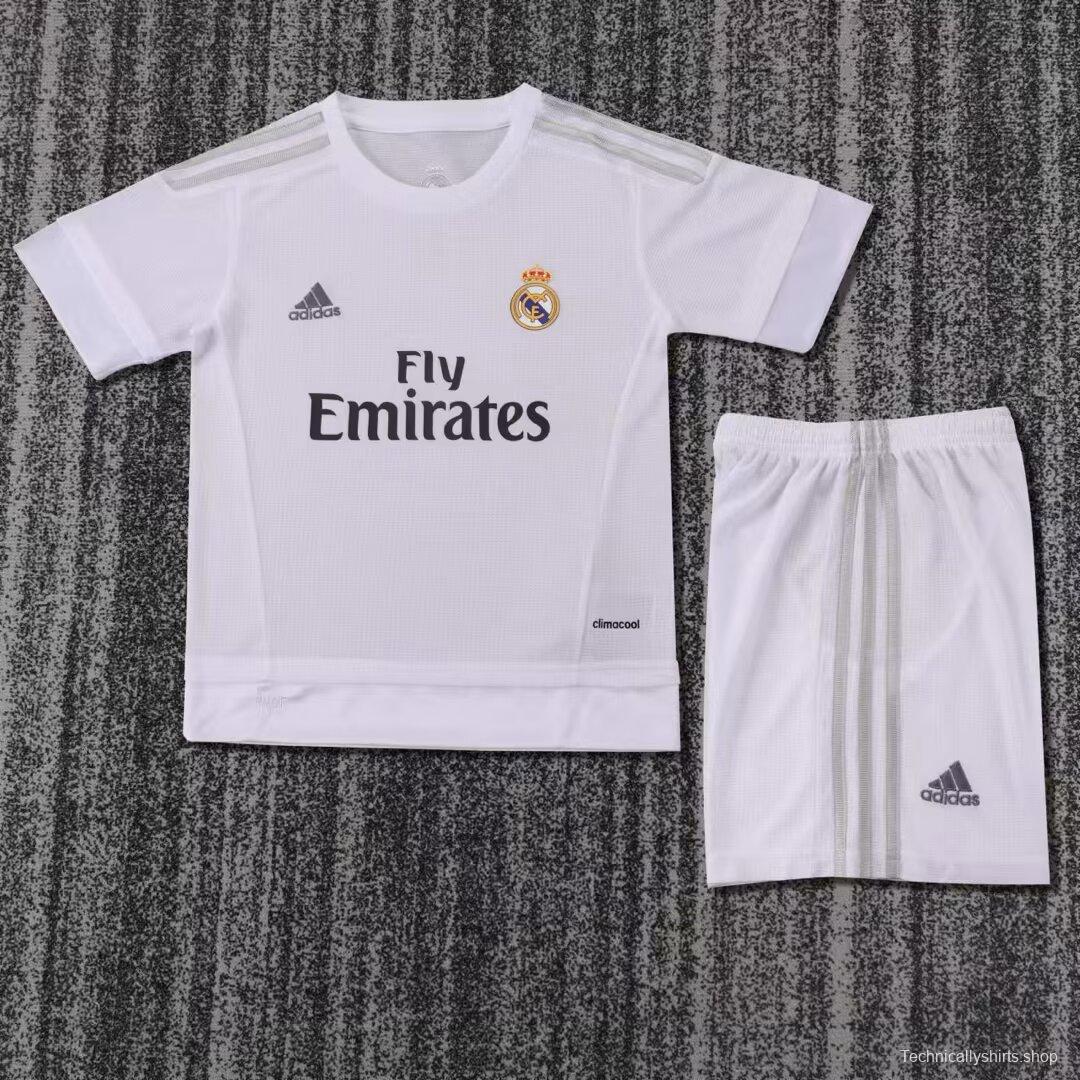 Retro Kids Real Madrid 15/16 Home Jersey