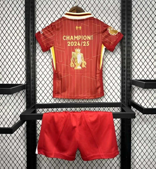 24/25 Kids Liverpool Home Jersey With Champion Printing