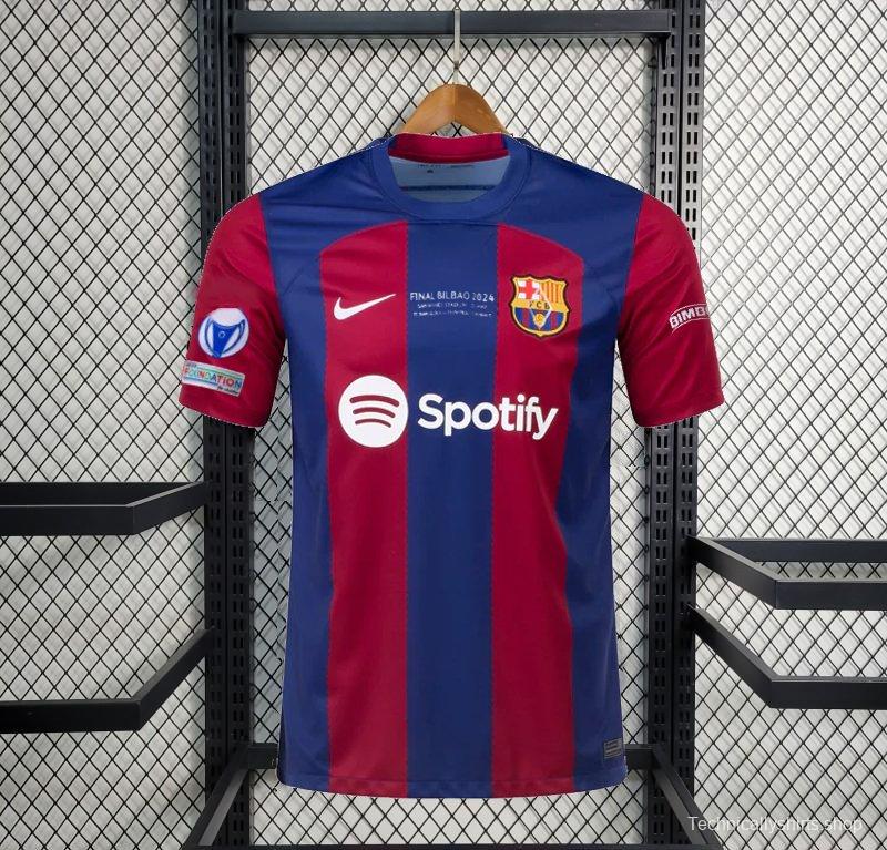 2024 Barcelona UCL FINAL Champions League Females Femení Home Shirt Jersey