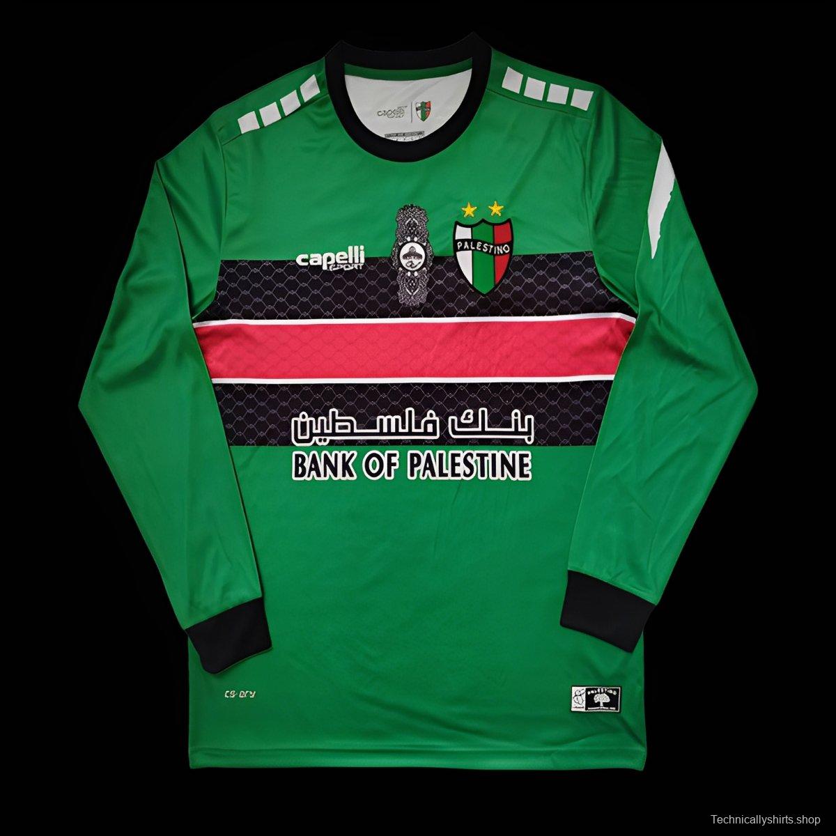 Retro 22/23 Palestino CD Green Long Sleeve Jersey